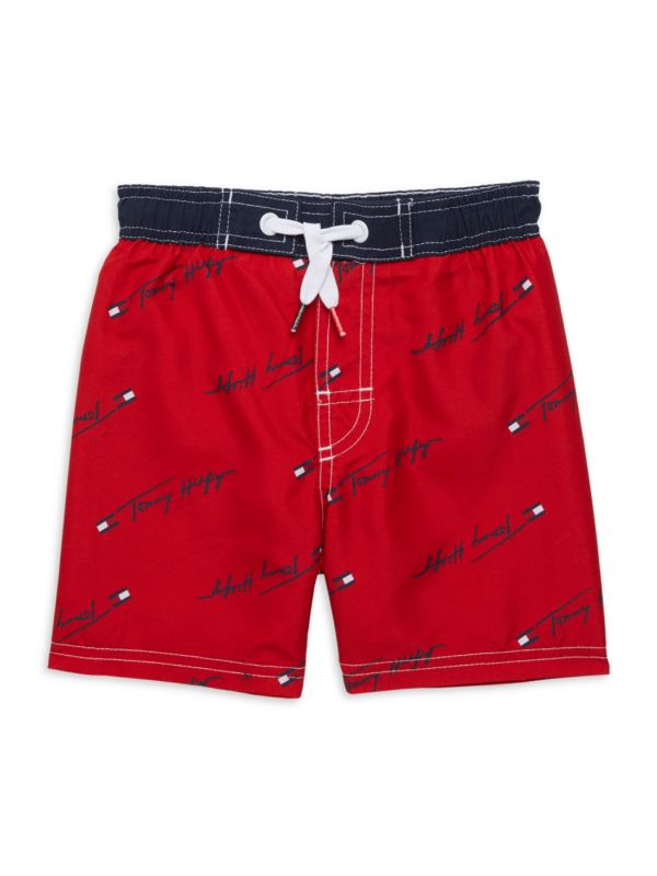 Tommy Hilfiger Boy's Script Logo Swim Trunks